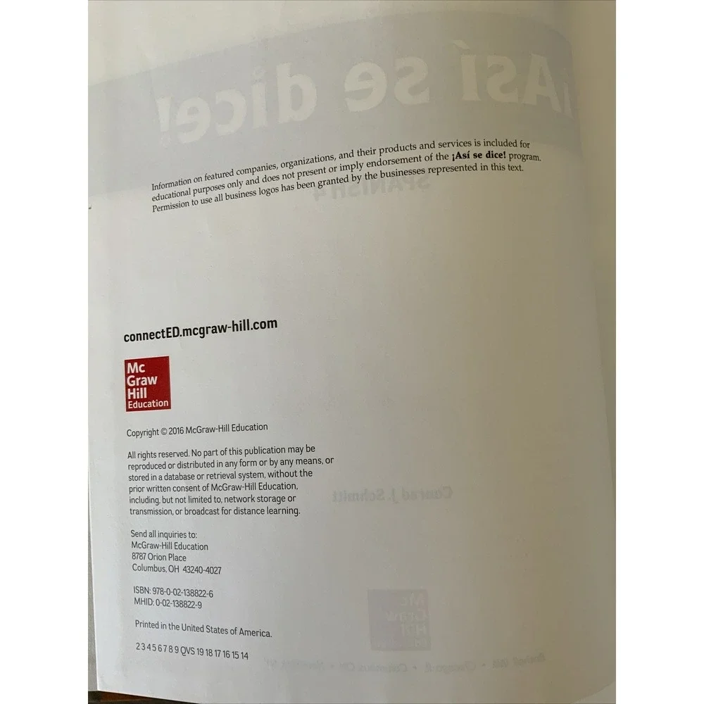 Asi se dice! Level 4, Student Edition - Hardcover By‎ SCHMITT - BRAND NEW